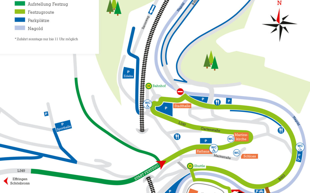 Verkehrsführung beim Schäferlauf Wildberg 2026